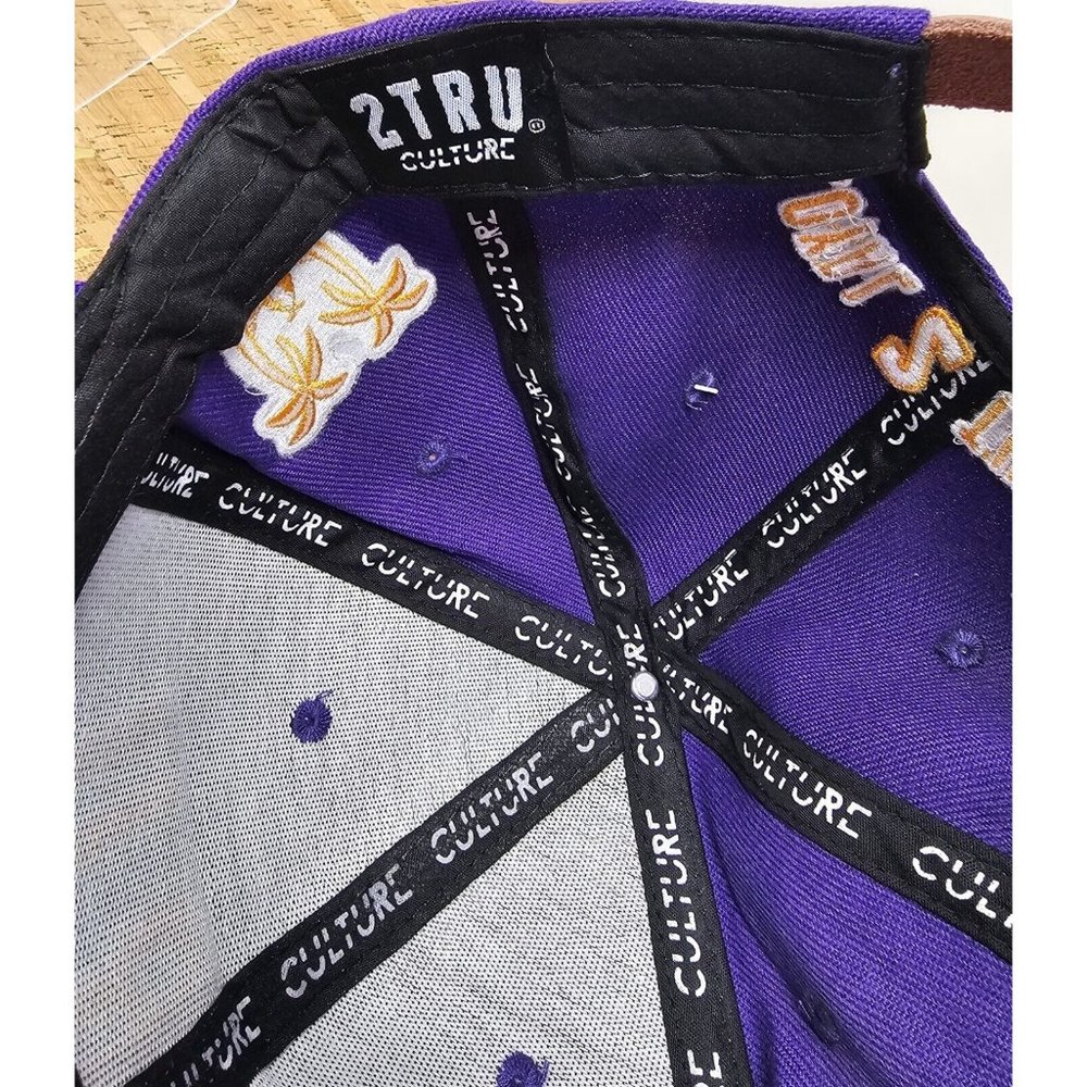 2TRU x Culture Leather Strap Back Hat Legend Purple‎ Brand New w/ Tag - Picture 6 of 6
